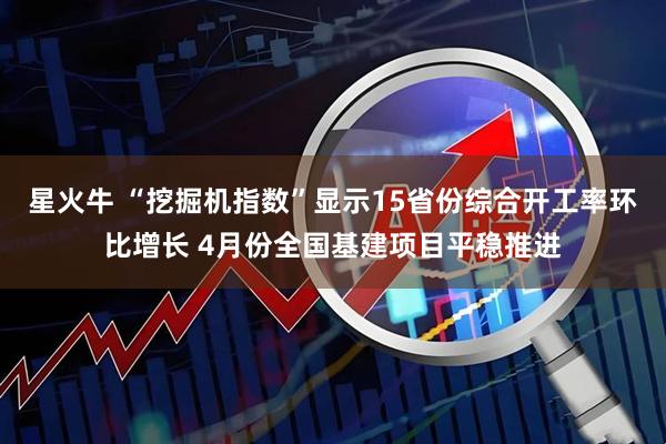 星火牛 “挖掘机指数”显示15省份综合开工率环比增长 4月份全国基建项目平稳推进